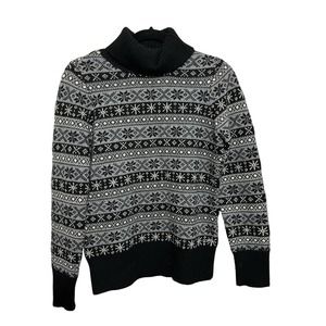 Vineyard Vines Nordic Snowflake Turtleneck Merino Wool Sweater SZ S